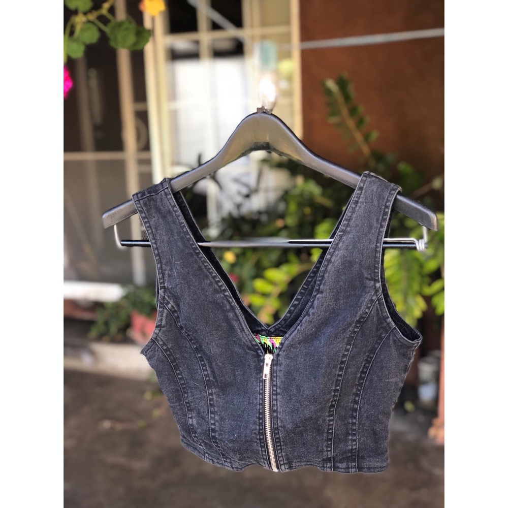 Retro vintage jordache denim crop top Sz M